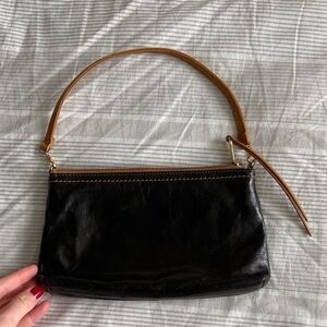 HOBO Black and Tan Leather Shoulder Bag
